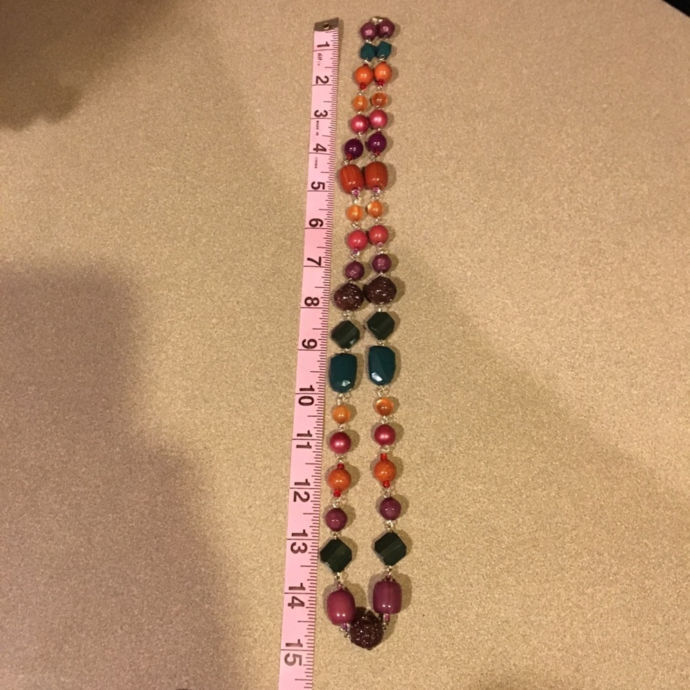 Multicolor beaded necklace - Picture 6 of 6